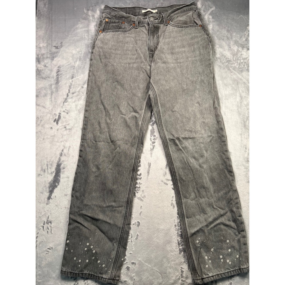 Levis Low Pro Straight Leg Gray Paint Splatter Jeans Water Less A0964-0017 W30